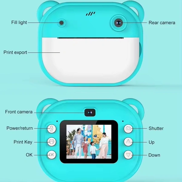 Mini printer camera 2.0-Inch Kids Instant Print Camera – Fun & Educational Toy with Thermal Printing