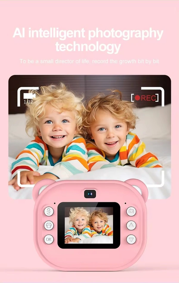 Mini printer camera 2.0-Inch Kids Instant Print Camera – Fun & Educational Toy with Thermal Printing