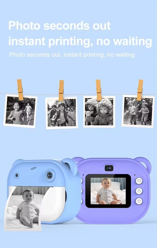 Mini printer camera 2.0-Inch Kids Instant Print Camera – Fun & Educational Toy with Thermal Printing