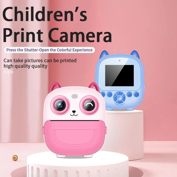 Mini Printer camera 1080P HD Mini Camera – Thermal Printing, Dual Lens, Kids Digital Camera
