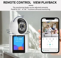 WiFi CCTV Camera with 2.8-Inch Screen, Night Vision, 128GB Storage, Motion Detection & Two-Way Audio
