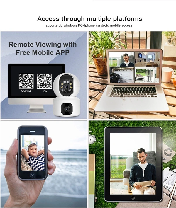 V380 4G SIM Support 2MP Mini Wireless IP Camera – Night Vision, Motion Detection, Two-Way Audio, WiFi & 4G Security Cam