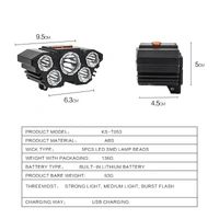 USB Rechargeable Headlamp - 3 Light Modes, 180° Adjustable, Waterproof LED Headlight