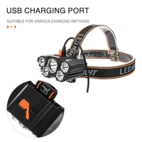 USB Rechargeable Headlamp - 3 Light Modes, 180° Adjustable, Waterproof LED Headlight