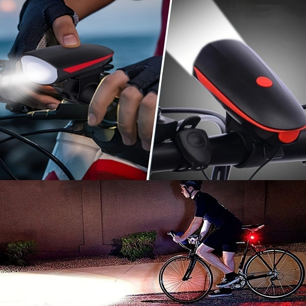 Waterproof Bicycle Light with Horn – LED Front Bike Light with 140dB Speaker and 3 Modes