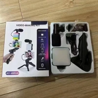 AY49 RGB Smartphone Vlogging Kit Tripod with LED Light & Wireless Mic for YouTube, TikTok & Live Streaming