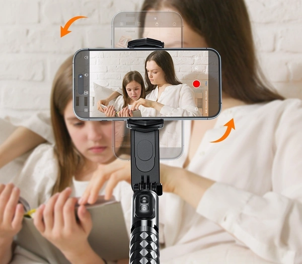 Essager Single-Axis Gimbal Stabilizer with Tripod & Bluetooth Selfie Stick for Smooth Video Recording | Q09