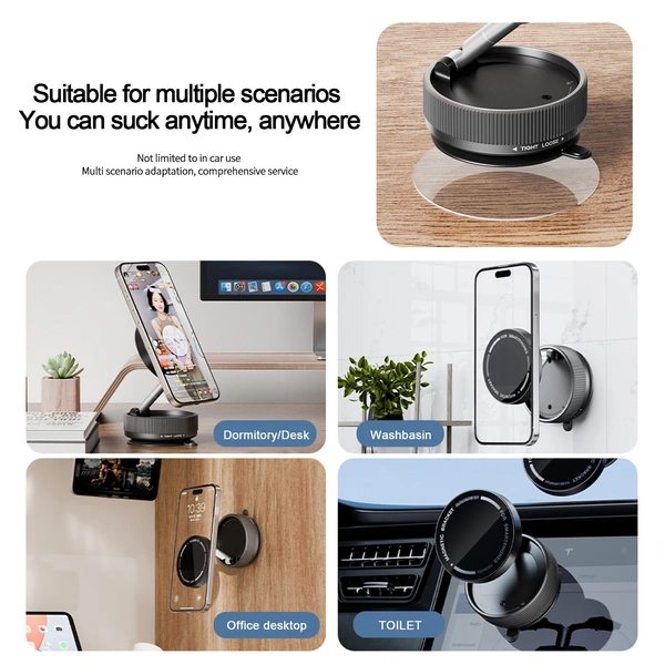 Magnetic 360° Rotating Car Phone Holder – Strong Grip, Universal Compatibility, Dashboard Mount