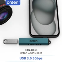 High-Speed Type-C 3-Port USB Hub – Ultra Compact & Fast Data Transfer | Plug & Play