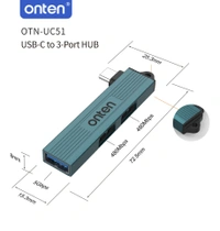 High-Speed Type-C 3-Port USB Hub – Ultra Compact & Fast Data Transfer | Plug & Play