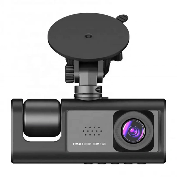 S1 | 3-Lens Dash Cam Car DVR | Full HD Front, Rear & Inside Camera | Night Vision & Loop Recording