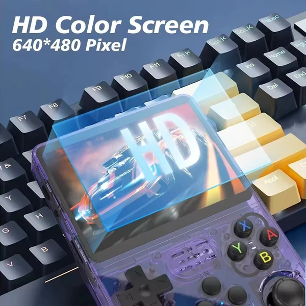 R36S Mini Handheld Game Console | 15000+ Retro Games | 3.5" IPS HD Screen | Quad-Core CPU | Type-C Charging