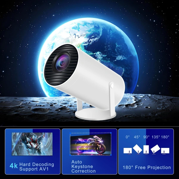 IPL Projector for Home | Smart LED Projector with WiFi, Bluetooth | Full HD 1080p Android Home Theater