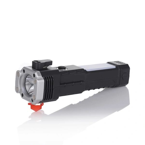 6-in-1 Multifunctional Rechargeable LED Flashlight with Magnet, Power Bank, Window Breaker and Emergency Tools