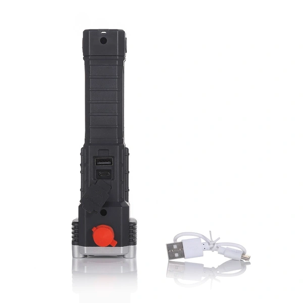 6-in-1 Multifunctional Rechargeable LED Flashlight with Magnet, Power Bank, Window Breaker and Emergency Tools