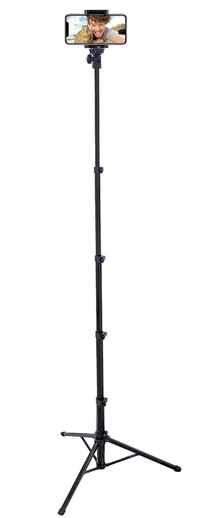 Selfie Stick Tripod MT-39 | Portable Tripod with 180° Head Rotation | Flip Lock Adjustable | Base Locking Knob | Non-Slip Rubber Pad