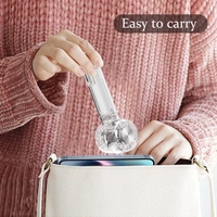 Ice Feeling Transparent Rechargeable Handheld Fan | Portable Cooling with Ice Compression Function for Travel & Outdoor Use