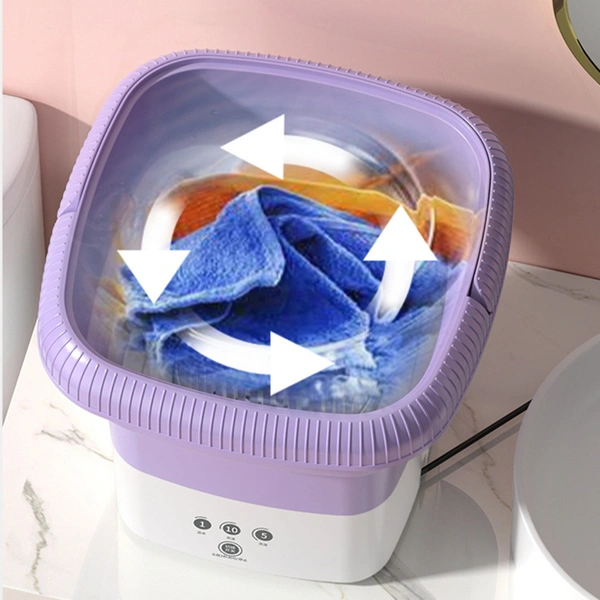 Folding Washing Machine – Portable & Multifunctional with Dewatering Basket, Intelligent Timer & Low Power Consumption