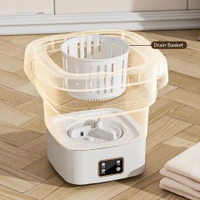 Folding Washing Machine – Portable & Multifunctional with Dewatering Basket, Intelligent Timer & Low Power Consumption
