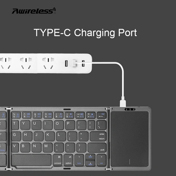 Portable Foldable Bluetooth Keyboard – Compact, Wireless, and Travel-Friendly