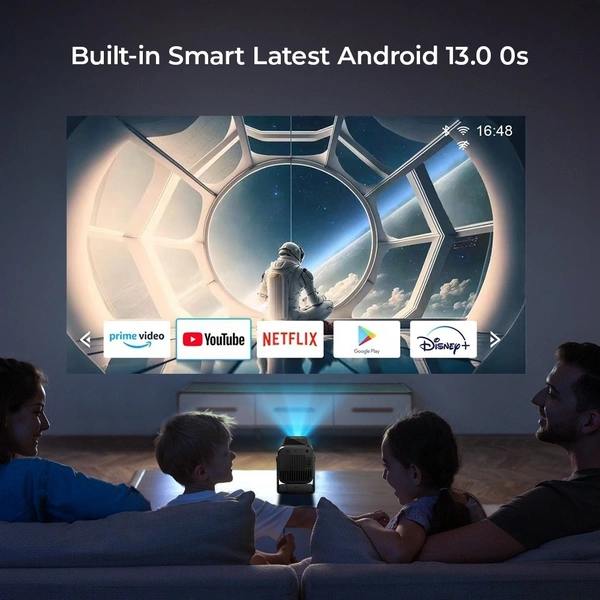 4K Smart Projector – Full HD 1080p, 4K Support, Android OS, Wi-Fi & Bluetooth Connectivity