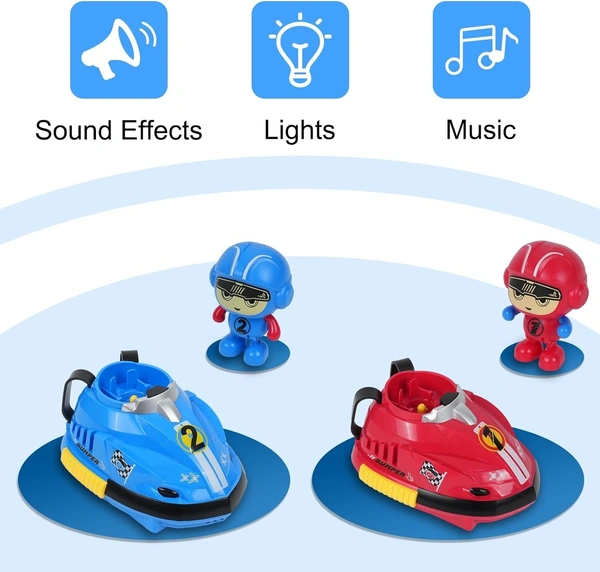 Remote Control Car with Music & LED Light RC Ejecting Bumper Cars for Kids RC Battle Car Set of 2 Players