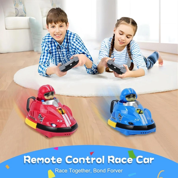  Remote Control Car with Music & LED Light RC Ejecting Bumper Cars for Kids RC Battle Car Set of 2 Players
