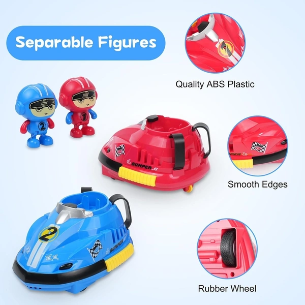  Remote Control Car with Music & LED Light RC Ejecting Bumper Cars for Kids RC Battle Car Set of 2 Players