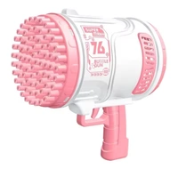 76-Hole Electric Automatic Bazooka Bubble Gun | Colorful LED Light Bubble Machine for Kids & Parties