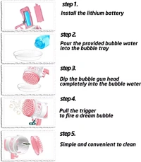 76-Hole Electric Automatic Bazooka Bubble Gun | Colorful LED Light Bubble Machine for Kids & Parties