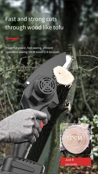 Cordless Mini Electric Chainsaw – Lightweight 6-Inch Pruning Tool with Rechargeable Battery