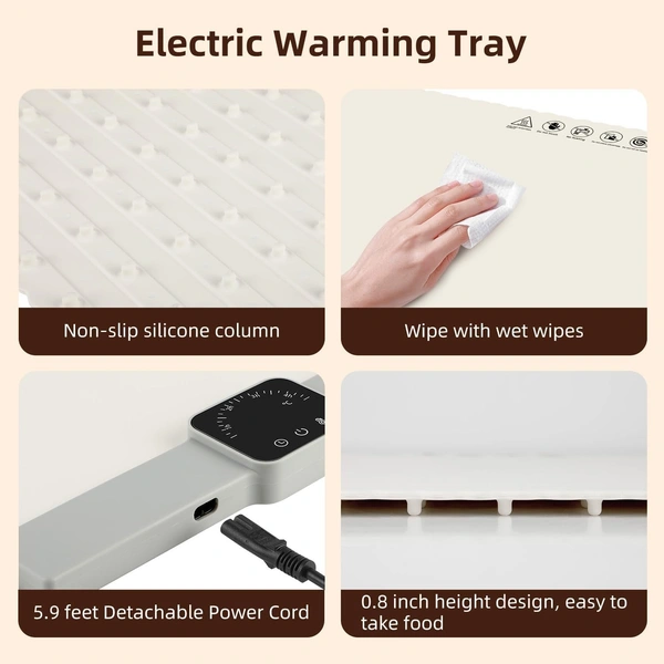 Foldable Silicone Food Warming Pad – Portable Electric Heating Mat for Home & Travel