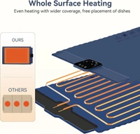 Foldable Silicone Food Warming Pad – Portable Electric Heating Mat for Home & Travel