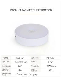8 LED Cabinet Light with Motion Sensor – USB Rechargeable, Magnetic Mount