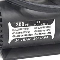 12V Professional Car Air Compressor – 300 PSI High-Performance Portable Tire Inflator