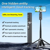 Auto Face Tracking Tripod with Bluetooth Remote & 180° Rotation