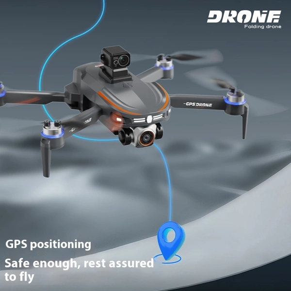 S28 GPS Brushless Drone with EIS HD Camera, Intelligent Obstacle Avoidance, and 360° Flip Stunt – Triple Camera, Long Battery, LED Lights