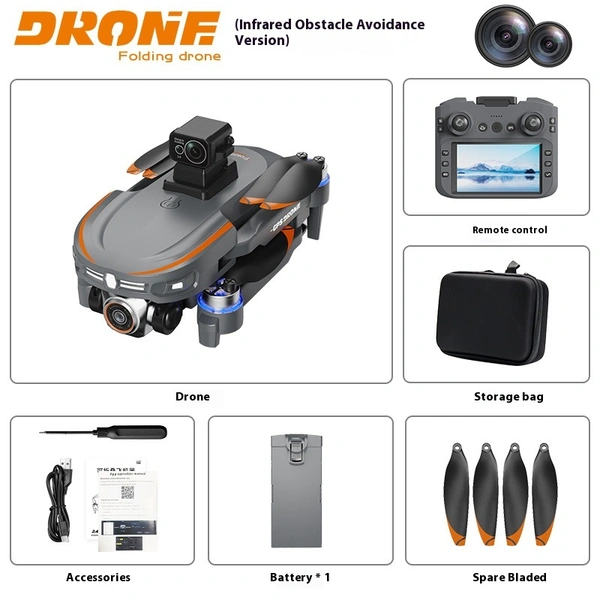 S28 GPS Brushless Drone with EIS HD Camera, Intelligent Obstacle Avoidance, and 360° Flip Stunt – Triple Camera, Long Battery, LED Lights