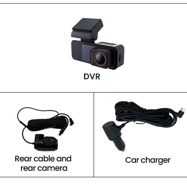 K9 4K WiFi Dash Cam | GPS Car DVR with Night Vision, Front & Rear Recording