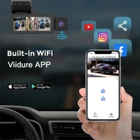ES80 3 Lens WiFi Dash Cam | Touchscreen Display, Full HD Front, Rear & Interior Recording