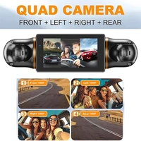 M99 4 Lens WiFi Dash Cam | Touchscreen Display, Full HD Front, Rear & Interior Recording, Night Vision, Parking Monitor