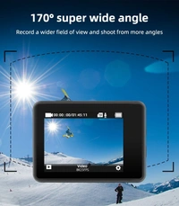  8K Ultra HD Action Camera | Waterproof, 170° Wide Angle, WiFi, Touchscreen, 6K/8K Video, Sports & Vlogging