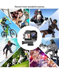 Q60AR 4K WiFi Action Camera | Waterproof, Wide-Angle, Touchscreen, Sports, Bike & Travel Vlogging Cam