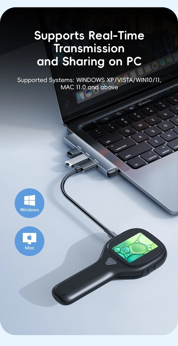 MicroView Pro 2MP Pocket Handheld Microscope Camera | USB Digital, 1000X Zoom, Mobile & PC Compatible
