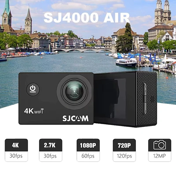 SJCAM SJ4000 Air 4K Action Camera | WiFi, 16MP Photos, 170° Wide-Angle Lens, Waterproof Case Included