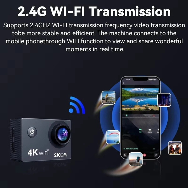 SJCAM SJ4000 Air 4K Action Camera | WiFi, 16MP Photos, 170° Wide-Angle Lens, Waterproof Case Included
