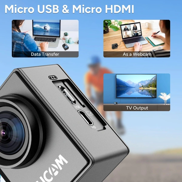 SJCAM SJ4000 Dual-Screen 4K Action Camera | Waterproof, Wi-Fi, 16MP, 170° Wide Angle