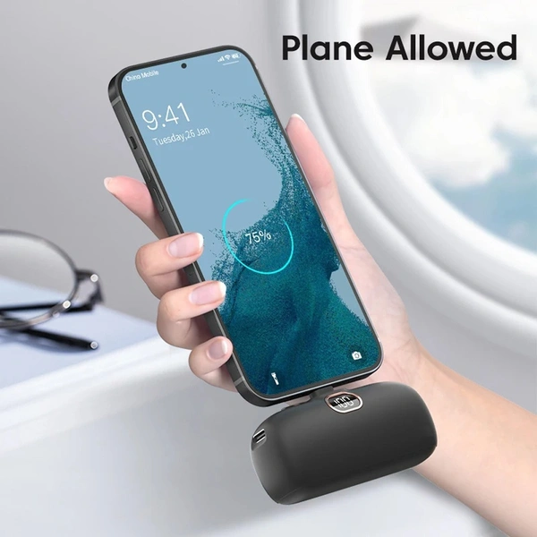 5000mAh Mini Fast Charging Power Bank | Type-C Portable Charger | Airline-Approved