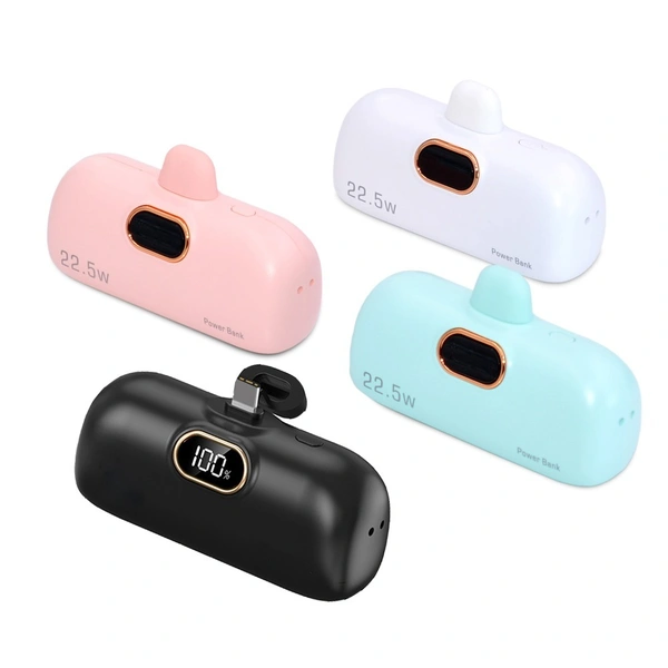 5000mAh Mini Fast Charging Power Bank | Type-C Portable Charger | Airline-Approved