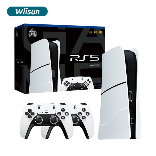 RS5 Game box| 46,000+ Classic Games | 2 Wireless Controllers | 4K HDMI Plug & Play